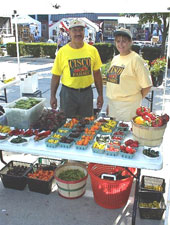 Farm fresh produce at an Arthur summer  market