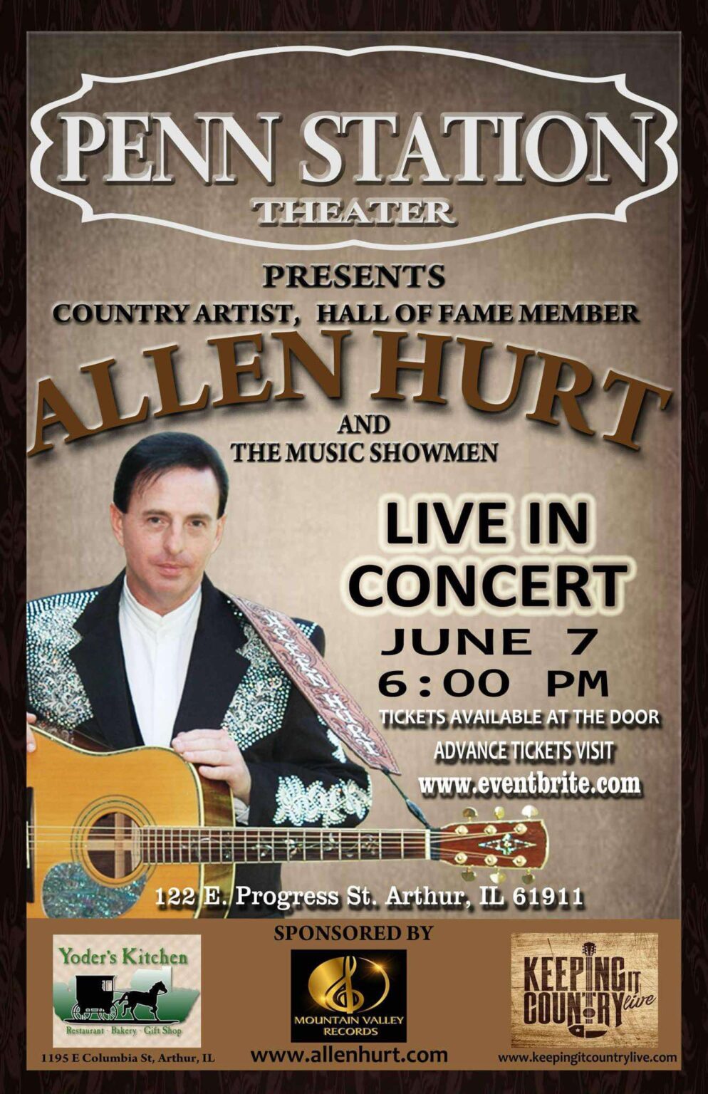 Country Music Hall of Fame Artist at Penn Station, Downtown Arthur ...